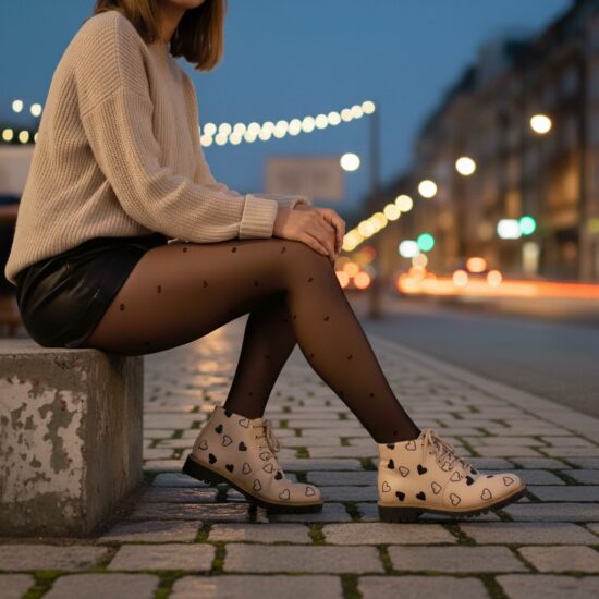 Amore Дамски къси бежови боти от естествена кожа до глезена /