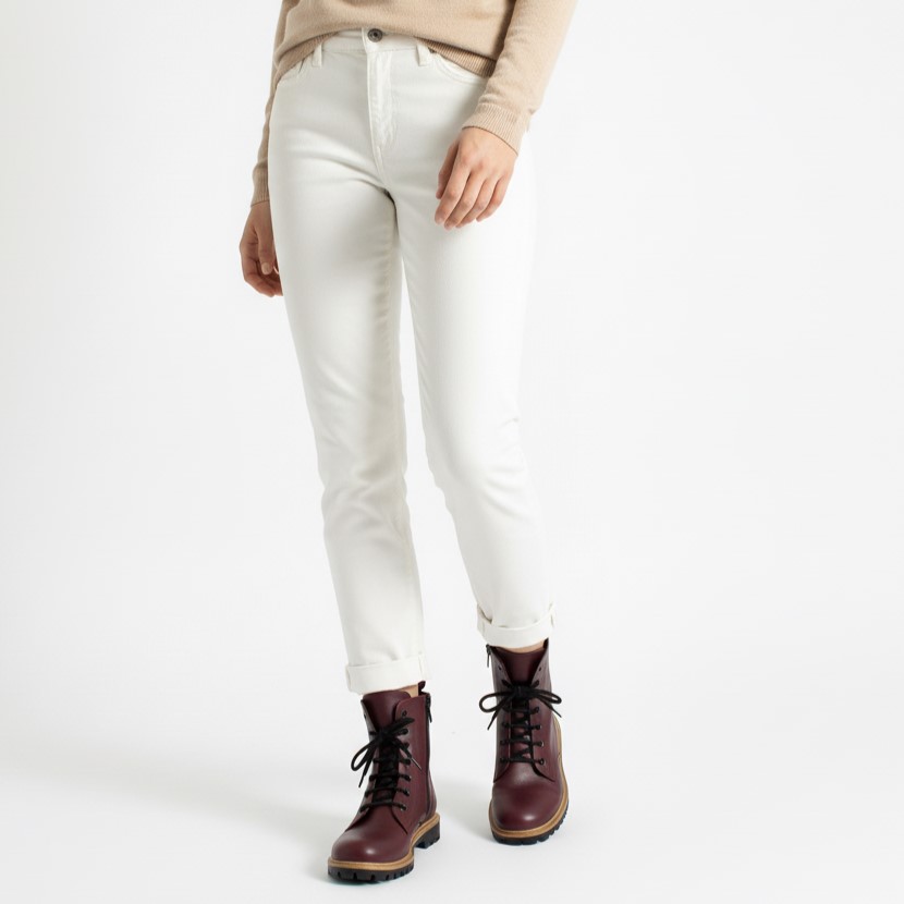 Дамски кубинки естествена кожа с цип в цвят бордо Дамски боти 12 Дамски кубинки естествена кожа с цип в цвят бордо - Image 2