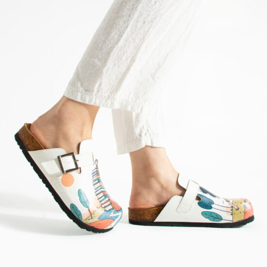 Adventure Дамски ортопедични чехли с цветен дизайн /