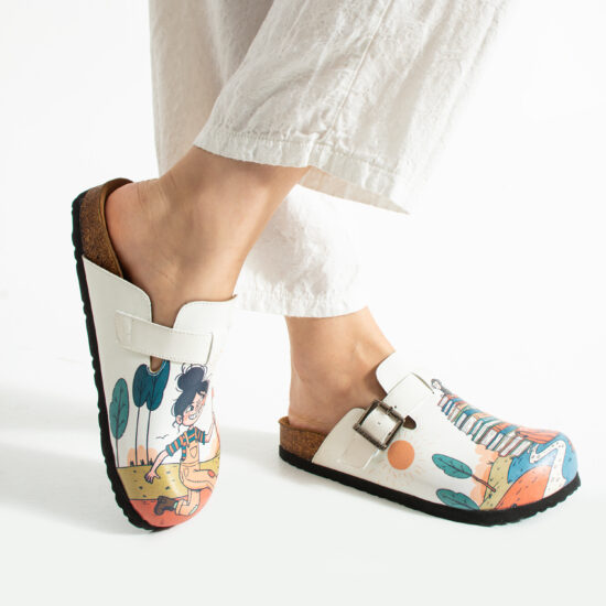 Adventure Дамски ортопедични чехли с цветен дизайн /