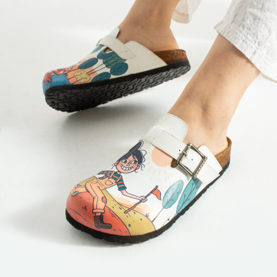 Adventure Дамски ортопедични чехли с цветен дизайн /