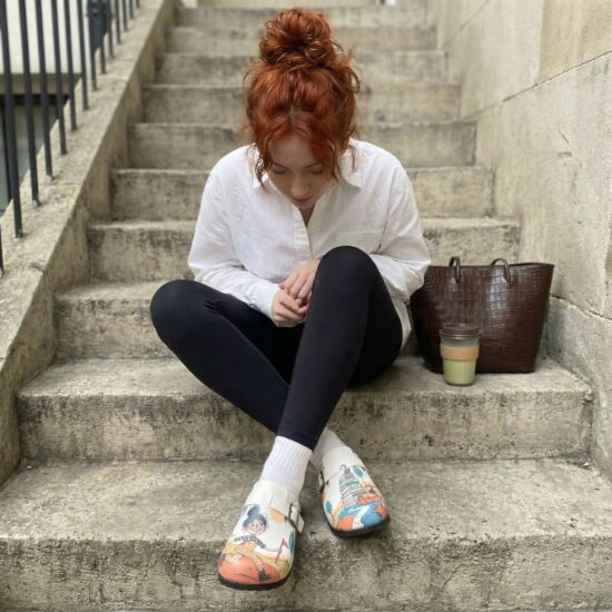 Adventure Дамски ортопедични чехли с цветен дизайн /