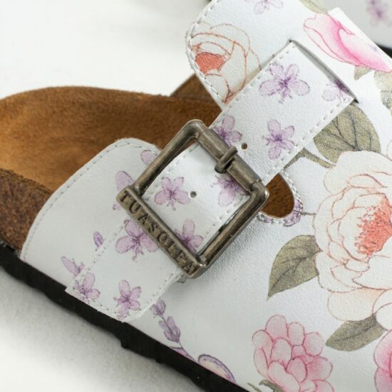 Дамски ортопедични чехли с цветен дизайн /