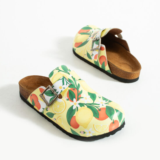 Дамски ортопедични чехли с цветен дизайн /