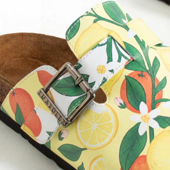 Дамски ортопедични чехли с цветен дизайн /