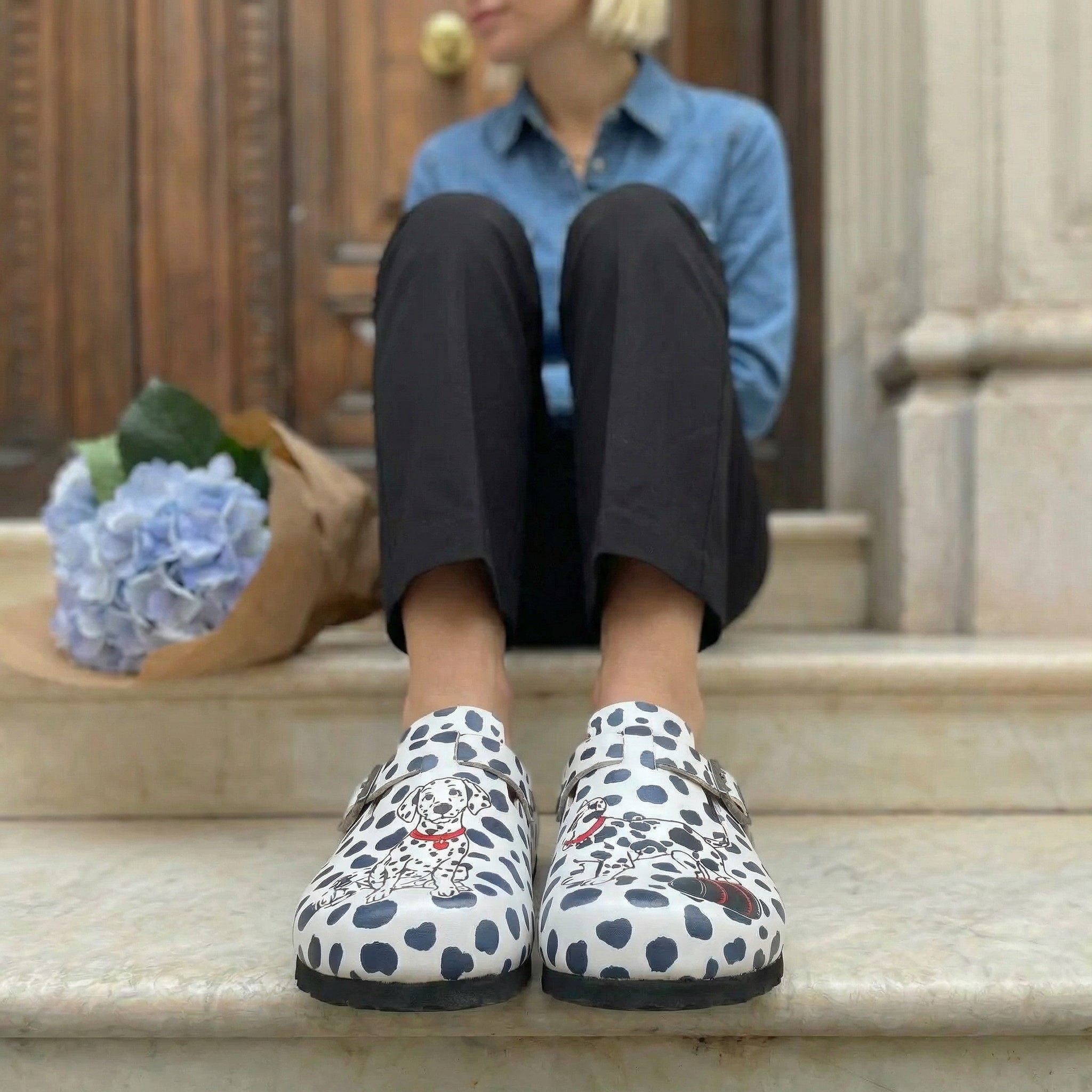 Дамски ортопедични чехли с цветен дизайн Весели чехли Обувки за ветеринари 19 Дамски ортопедични чехли с цветен дизайн - Image 9