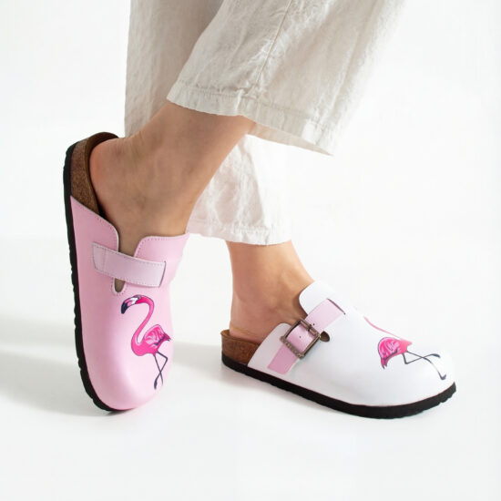 Flamingo Дамски ортопедични чехли с цветен дизайн /