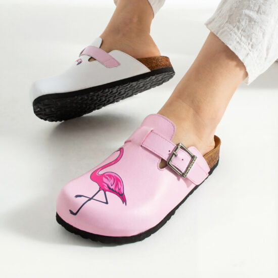 Flamingo Дамски ортопедични чехли с цветен дизайн /