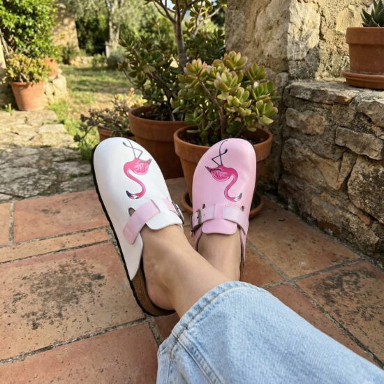 Flamingo Дамски ортопедични чехли с цветен дизайн /