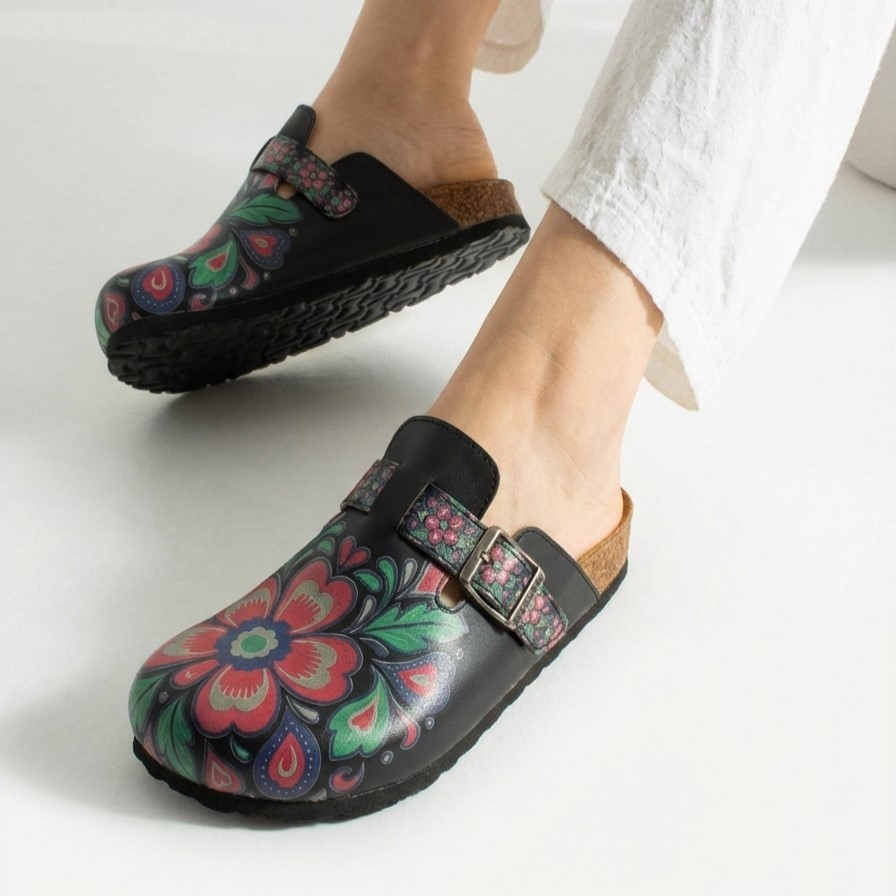 Дамски ортопедични чехли с цветен дизайн Весели чехли Шарени 15 Дамски ортопедични чехли с цветен дизайн - Image 5