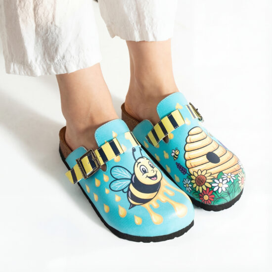 Дамски ортопедични чехли с цветен дизайн