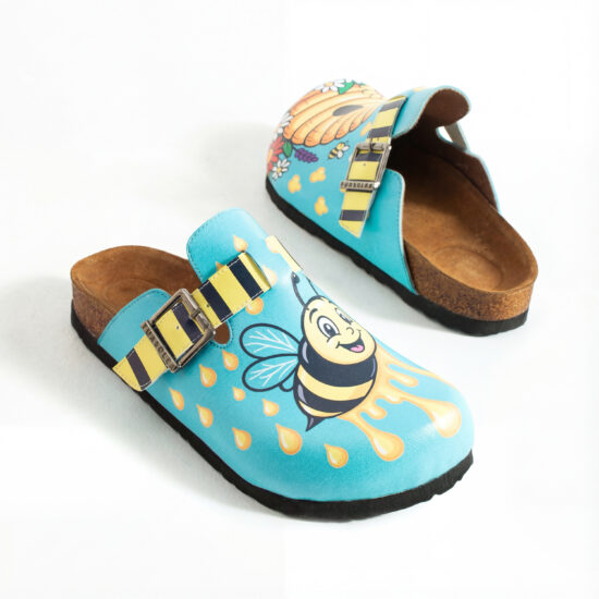 Дамски ортопедични чехли с цветен дизайн /