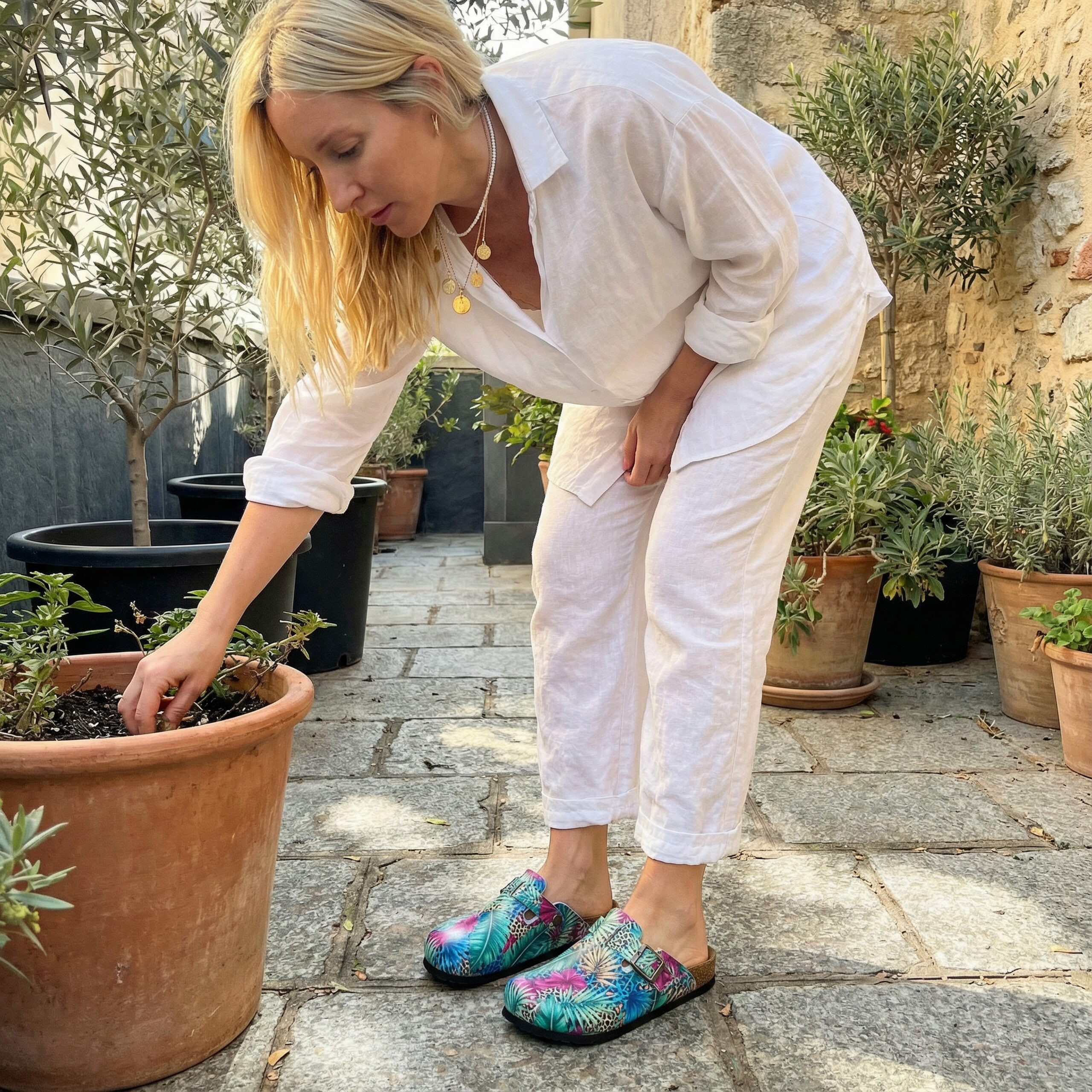 Дамски ортопедични чехли с цветен дизайн Весели чехли Шарени 12 Дамски ортопедични чехли с цветен дизайн - Image 2