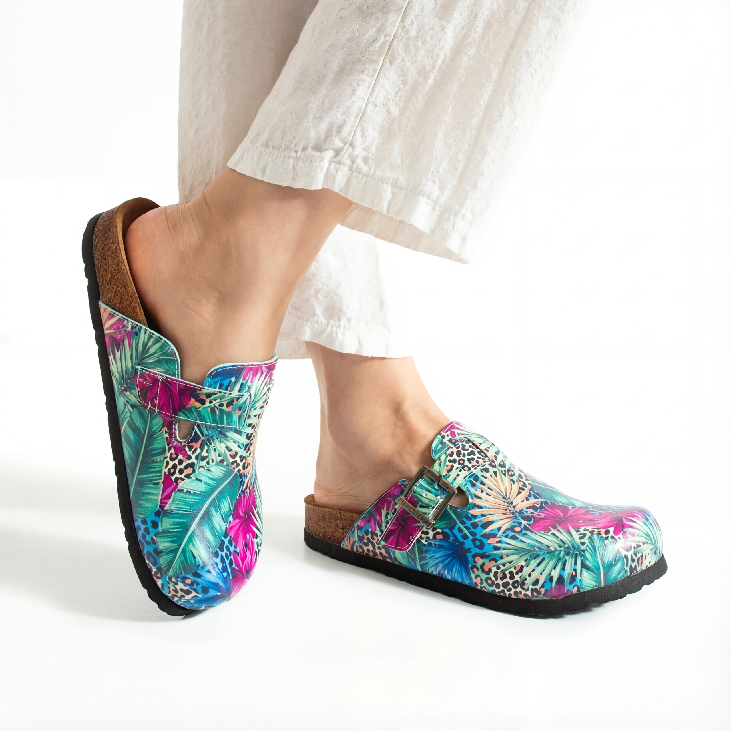 Дамски ортопедични чехли с цветен дизайн Весели чехли Шарени 13 Дамски ортопедични чехли с цветен дизайн - Image 3