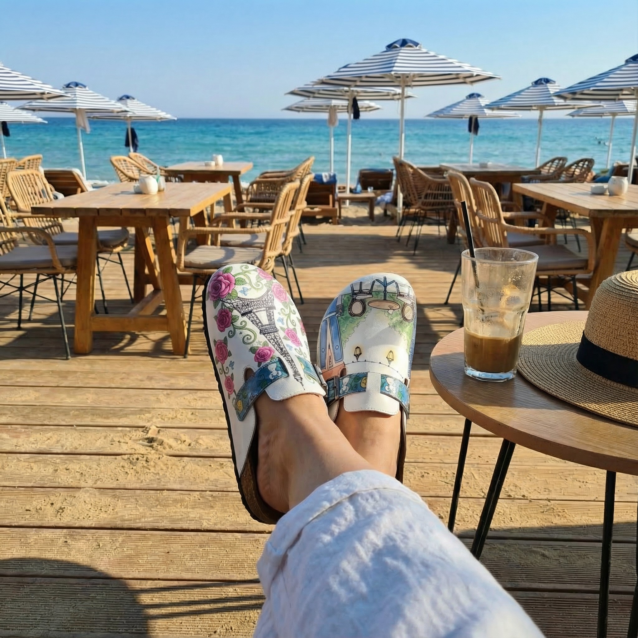 Дамски ортопедични чехли с цветен дизайн Весели чехли Шарени 12 Дамски ортопедични чехли с цветен дизайн - Image 2