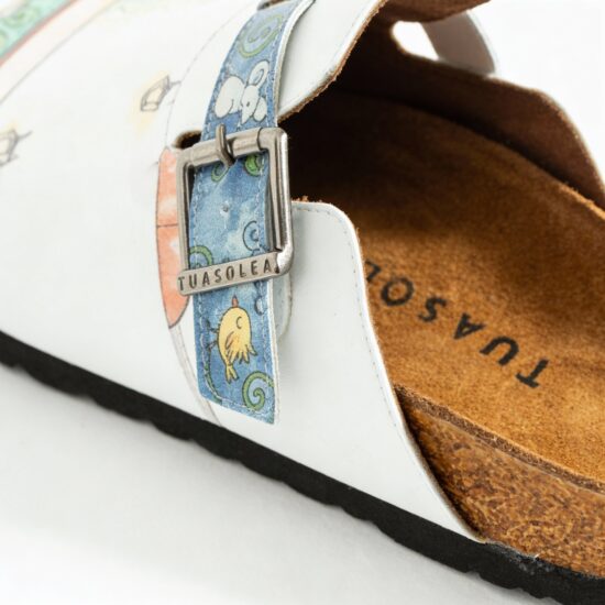 Дамски ортопедични чехли с цветен дизайн /