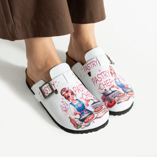 Работни дамски ортопедични чехли за готвач Ортопедични чехли Готварство