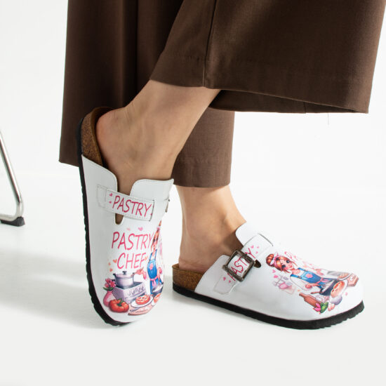 Pastry chef Работни дамски ортопедични чехли за готвач /