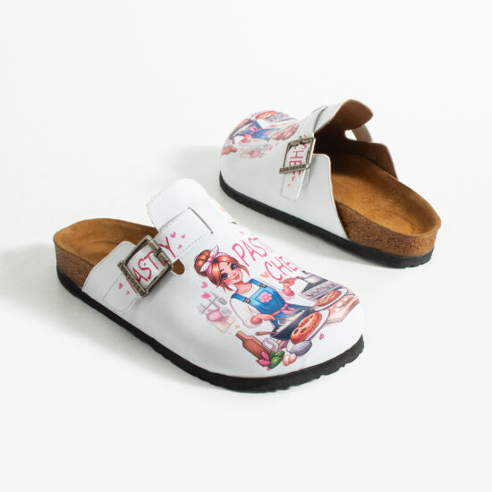 Pastry chef Работни дамски ортопедични чехли за готвач /