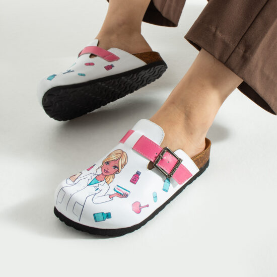 Pharmacy Работни дамски ортопедични чехли за аптека /