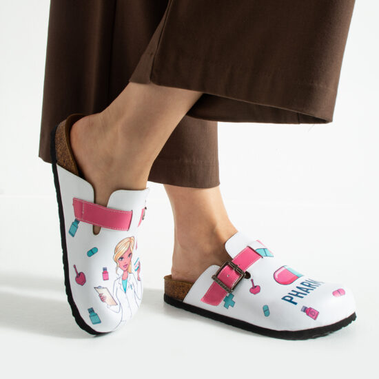 Pharmacy Работни дамски ортопедични чехли за аптека /