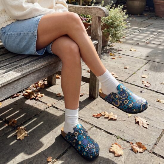 Alternative view of Дамски ортопедични чехли с цветен дизайн