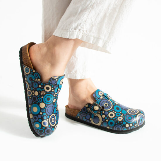 Retro Black Дамски ортопедични чехли с цветен дизайн /