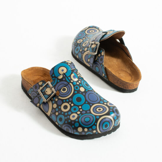 Retro Black Дамски ортопедични чехли с цветен дизайн /