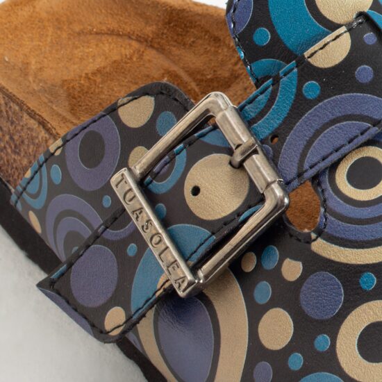 Retro Black Дамски ортопедични чехли с цветен дизайн /