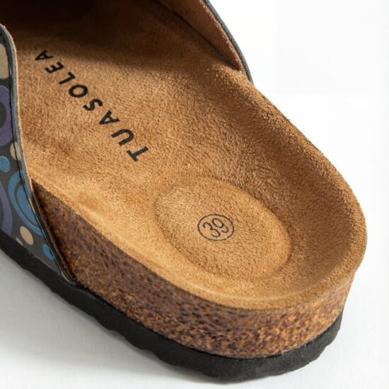 Retro Black Дамски ортопедични чехли с цветен дизайн /