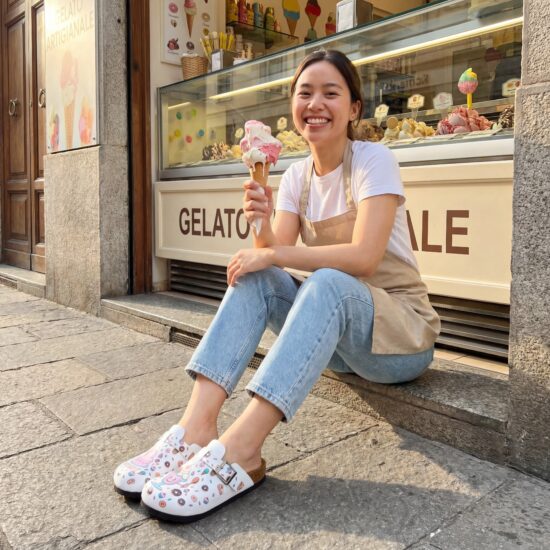 Alternative view of Работни дамски ортопедични чехли за сладкар