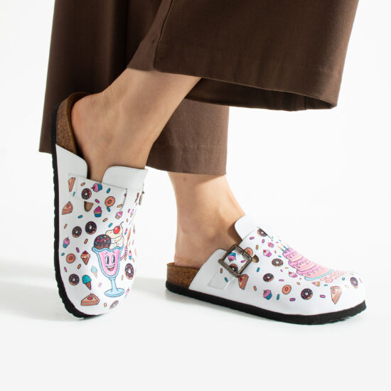 Работни дамски ортопедични чехли за сладкар /