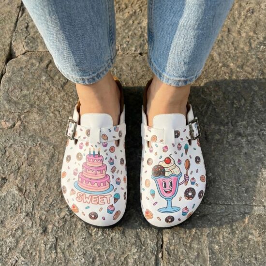 Работни дамски ортопедични чехли за сладкар /