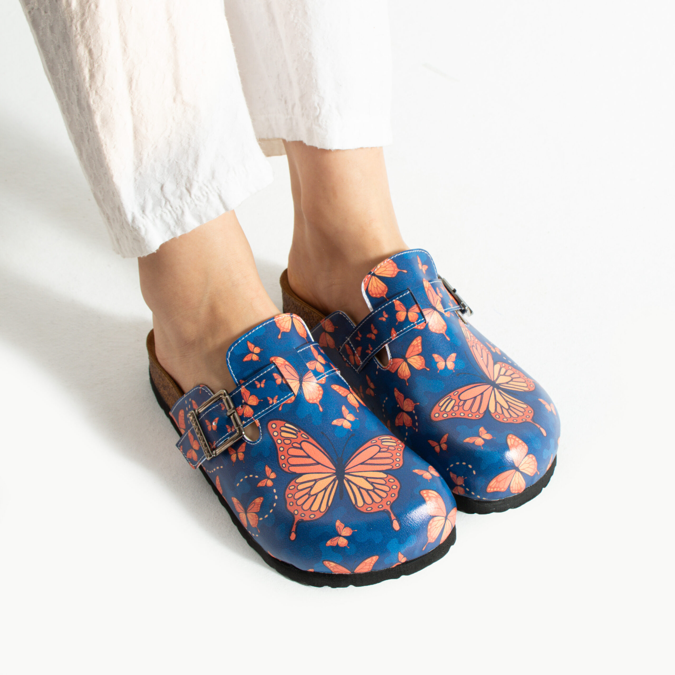 Дамски ортопедични чехли с цветен дизайн Весели чехли Шарени 11 Дамски ортопедични чехли с цветен дизайн