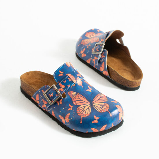 Дамски ортопедични чехли с цветен дизайн /