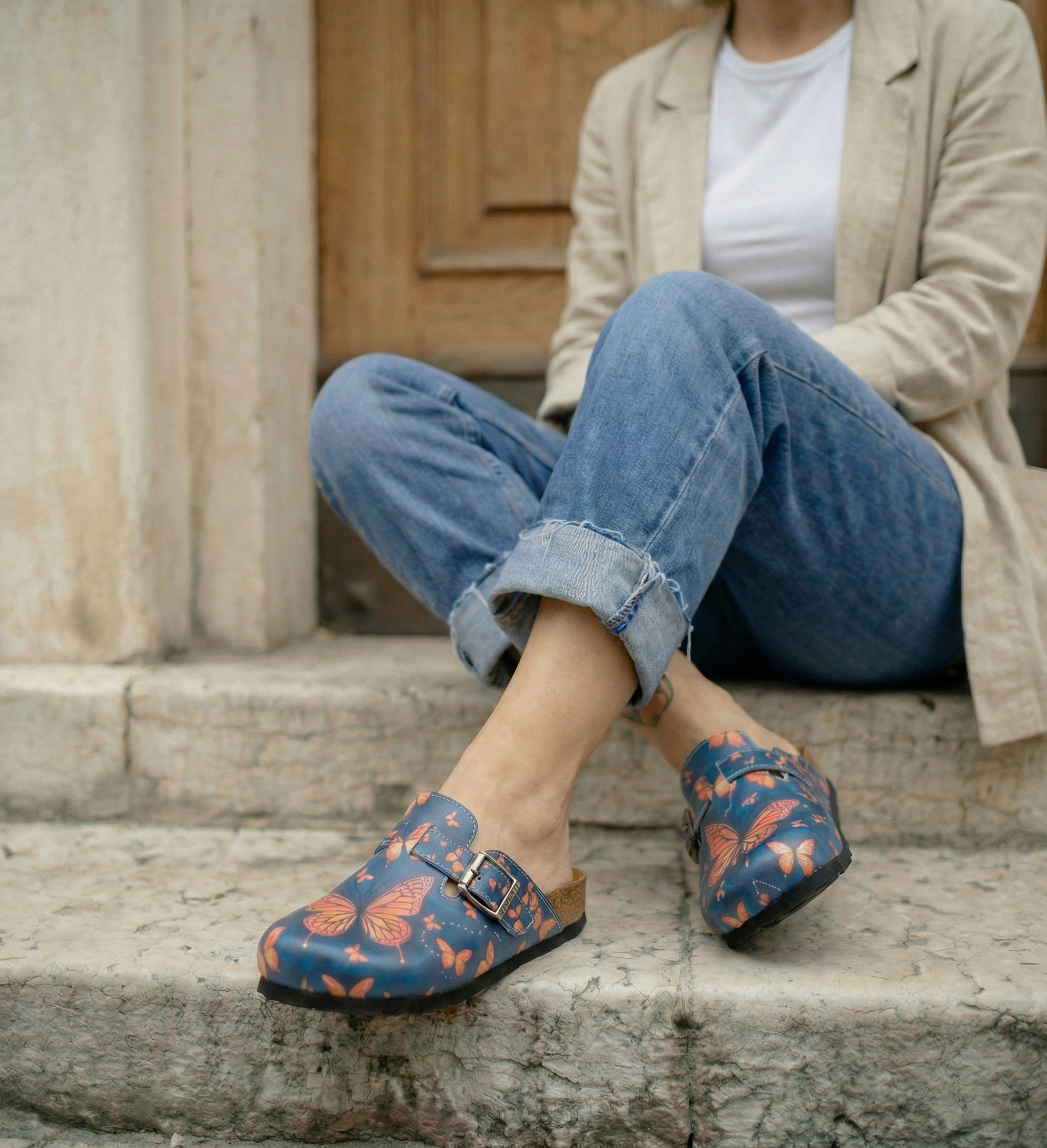 Дамски ортопедични чехли с цветен дизайн Весели чехли Шарени 19 Дамски ортопедични чехли с цветен дизайн - Image 9