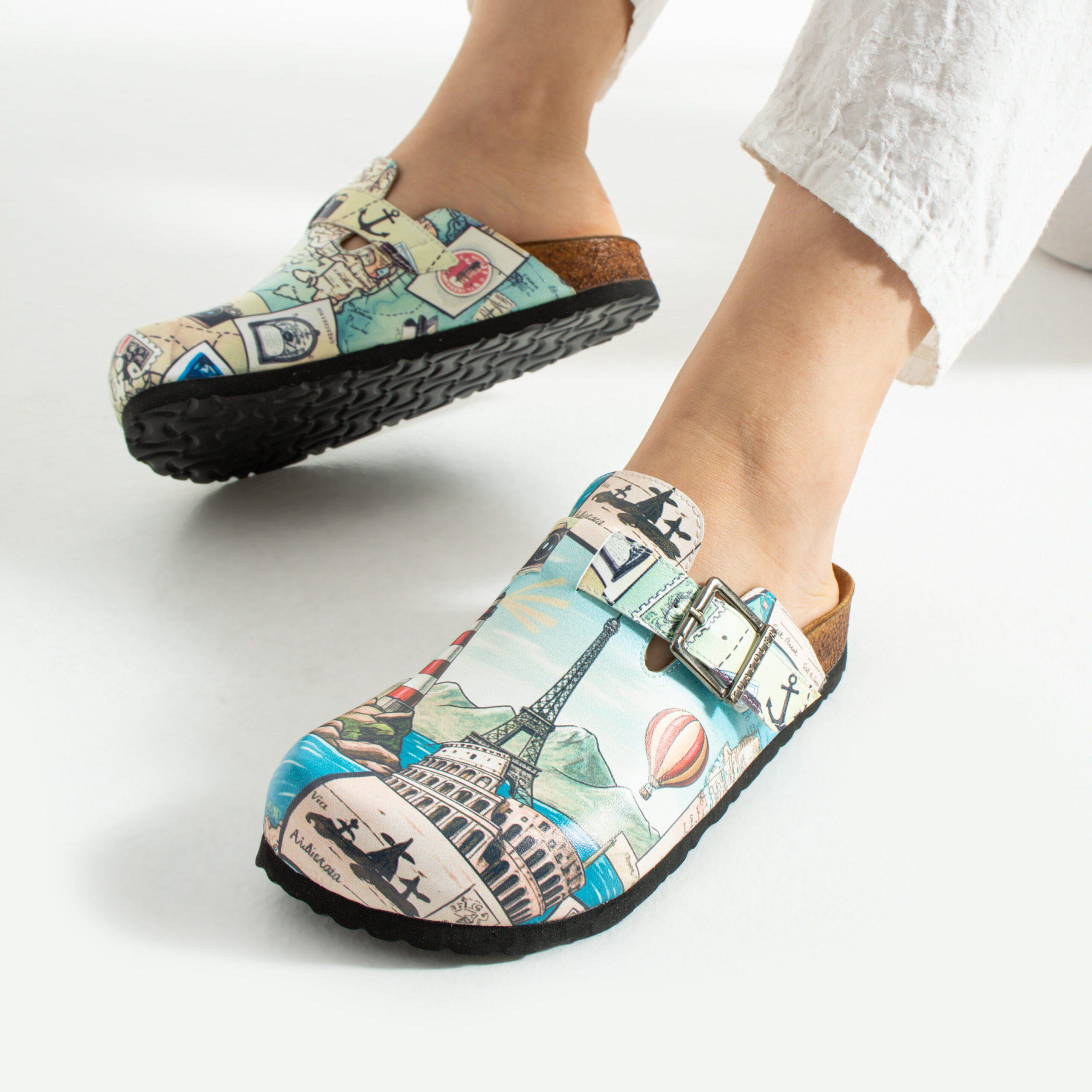 Дамски ортопедични чехли с цветен дизайн Весели чехли Шарени 15 Дамски ортопедични чехли с цветен дизайн - Image 5