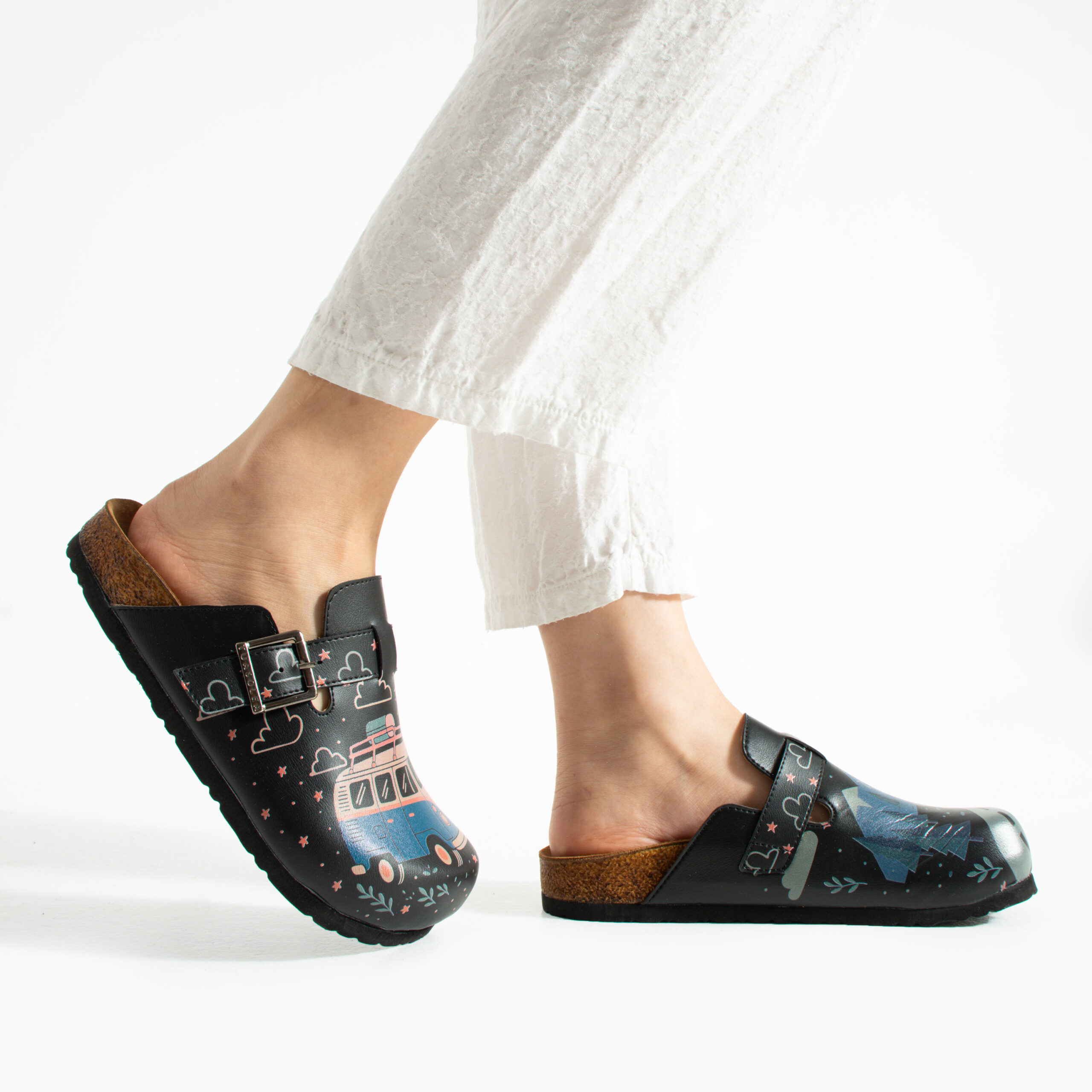 Дамски ортопедични чехли с цветен дизайн Весели чехли Шарени 13 Дамски ортопедични чехли с цветен дизайн - Image 3