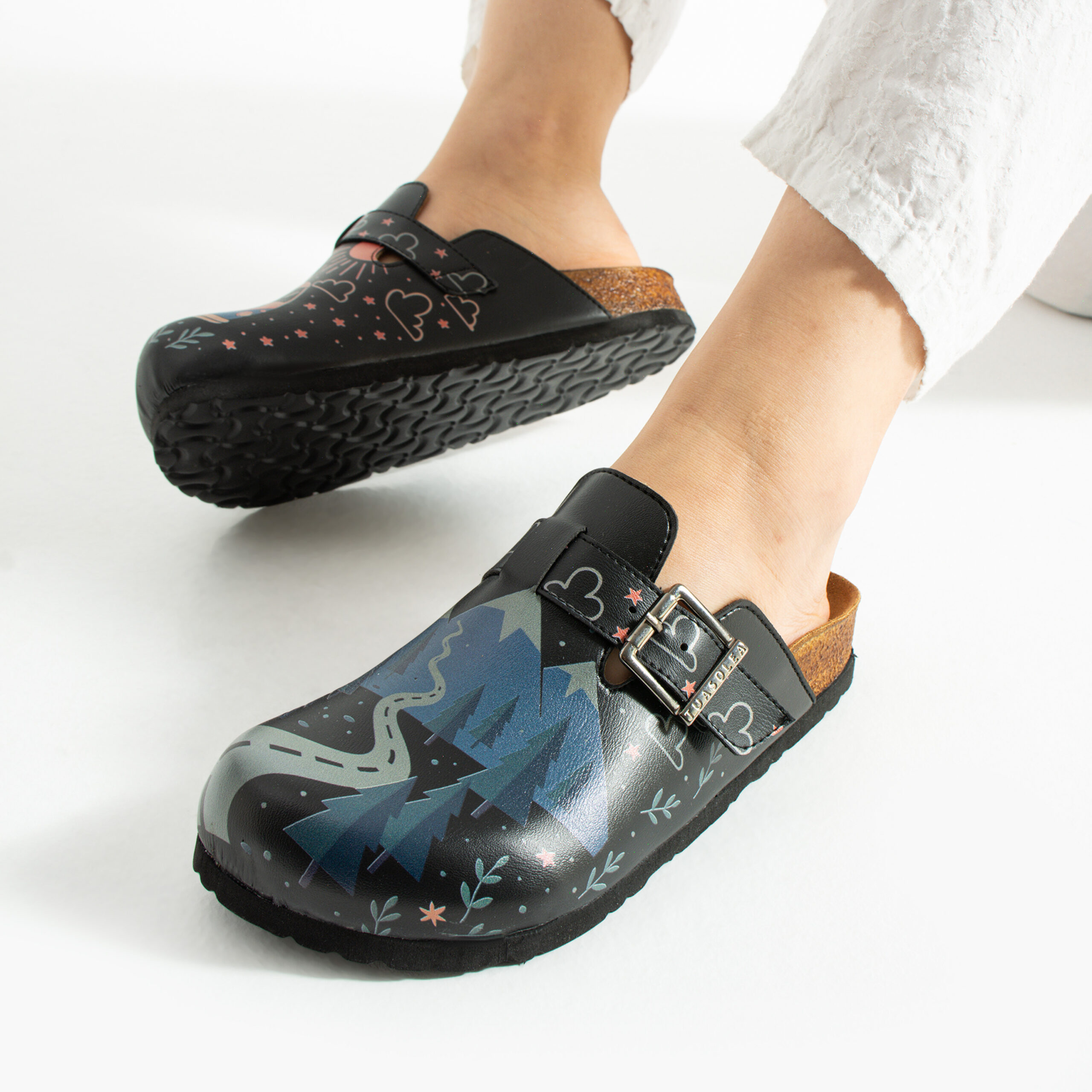 Дамски ортопедични чехли с цветен дизайн Весели чехли Шарени 14 Дамски ортопедични чехли с цветен дизайн - Image 4