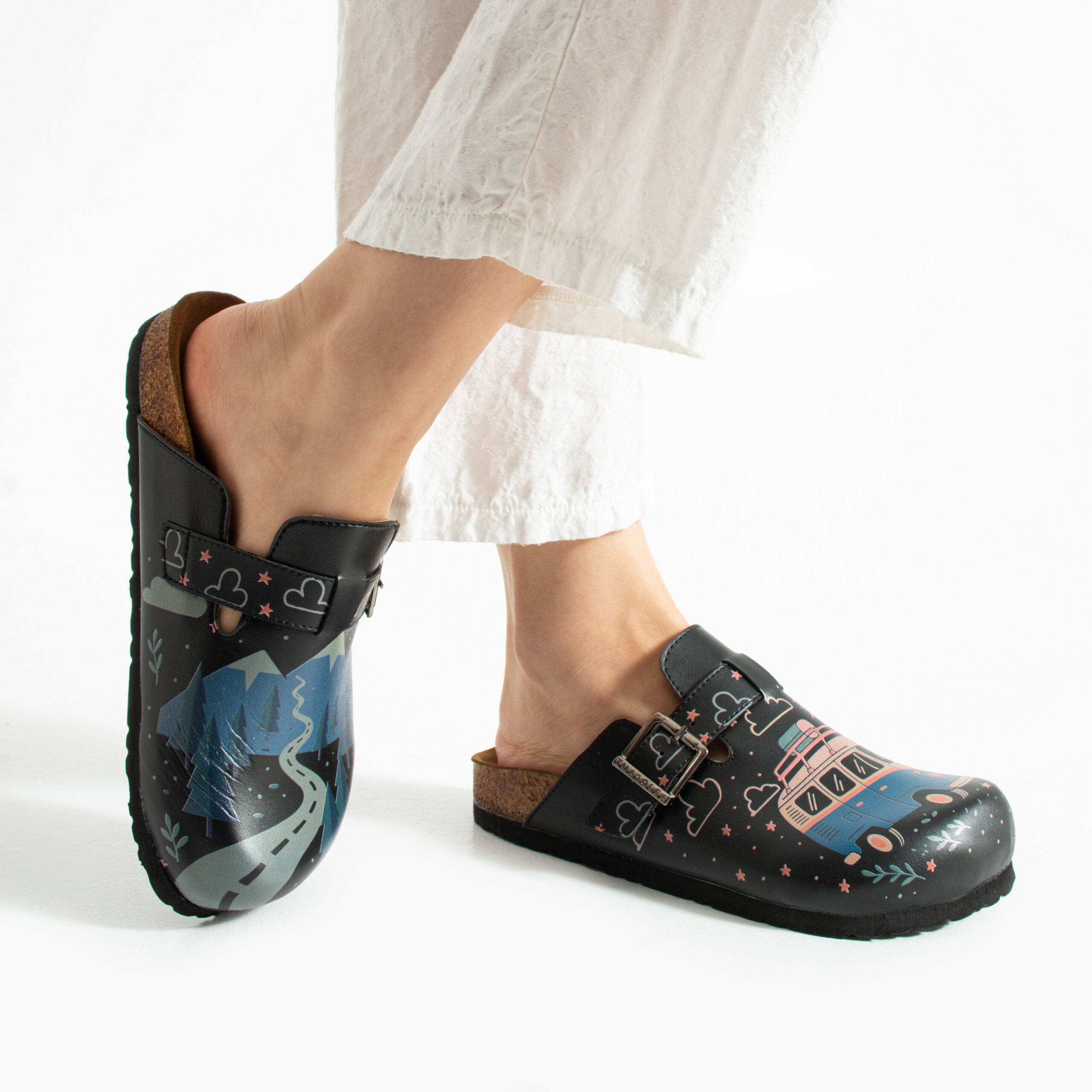 Дамски ортопедични чехли с цветен дизайн Весели чехли Шарени 15 Дамски ортопедични чехли с цветен дизайн - Image 5