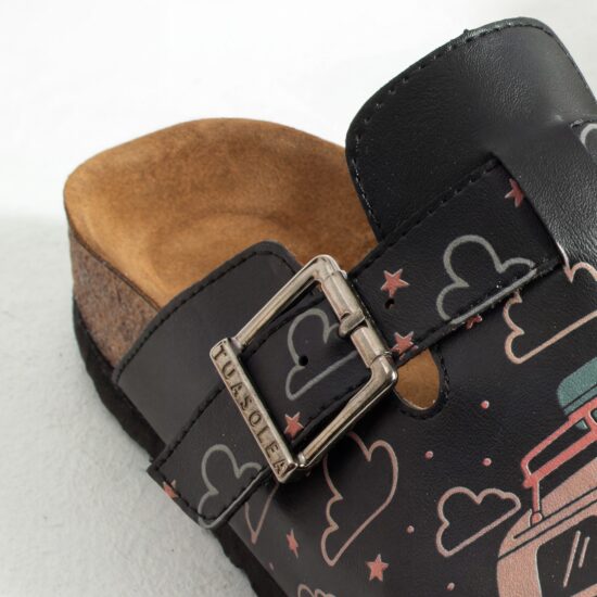 Дамски ортопедични чехли с цветен дизайн /