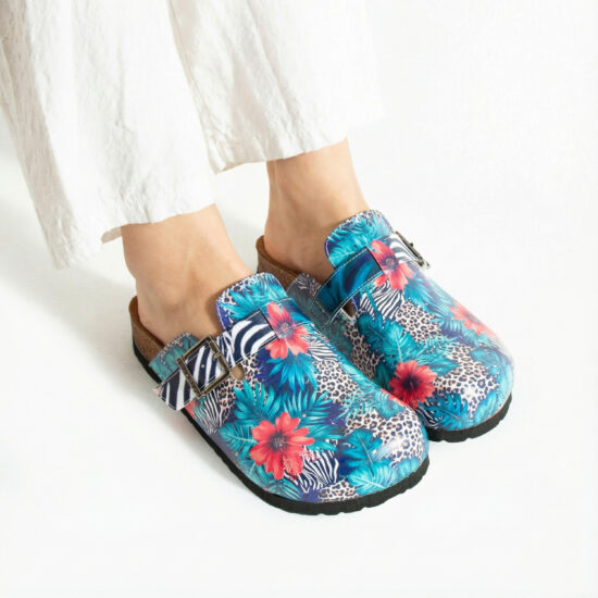 Дамски ортопедични чехли с цветен дизайн Весели чехли Шарени