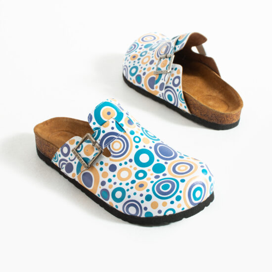 Дамски ортопедични чехли с цветен дизайн /