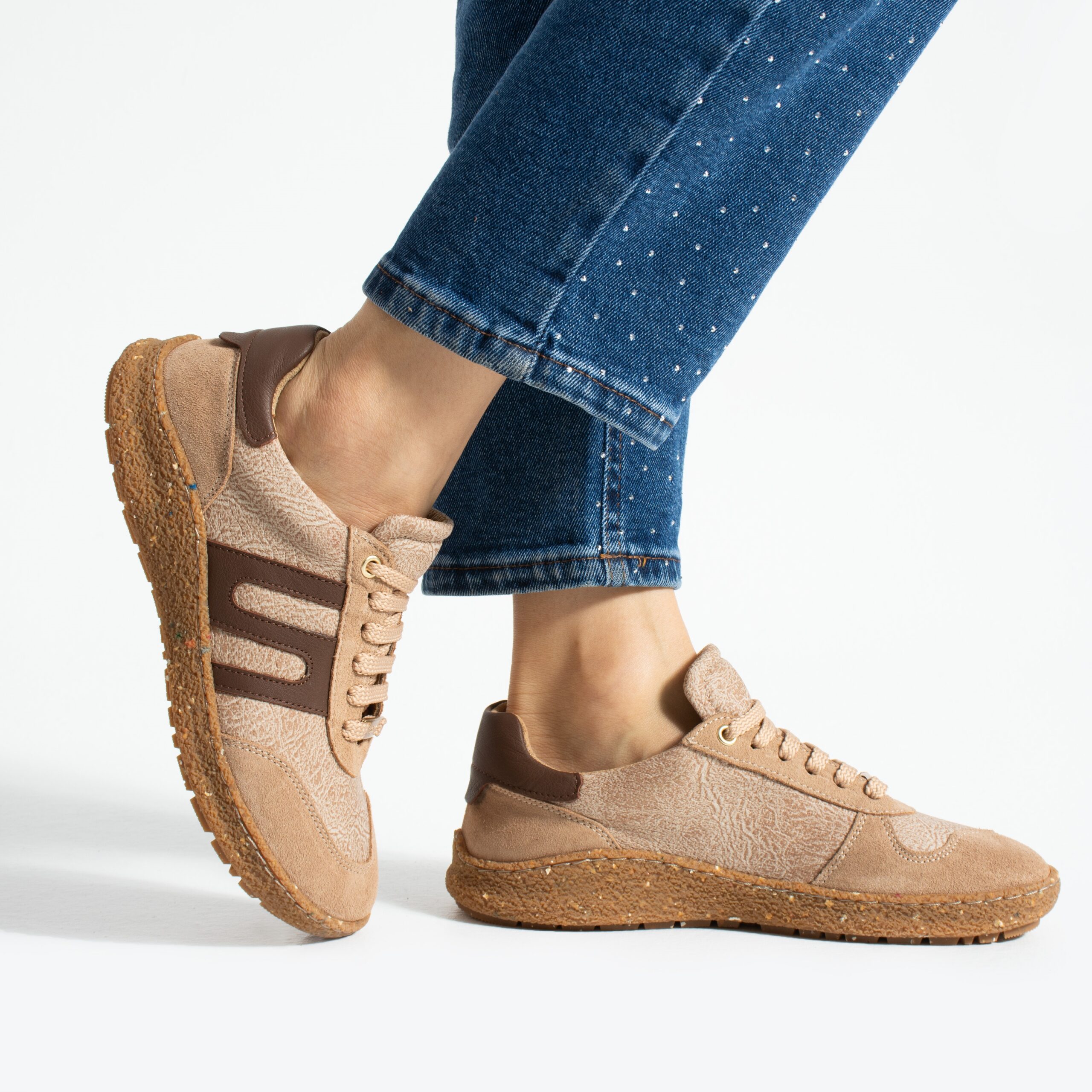 Дамски боси обувки с широка предна част – Almond Дамски кецове и сникърси 16 Дамски боси обувки с широка предна част - Almond - Image 6