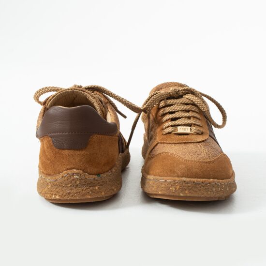 Дамски боси обувки с широка предна част - Caramel /