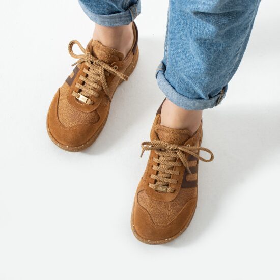 Alternative view of Дамски боси обувки с широка предна част - Caramel