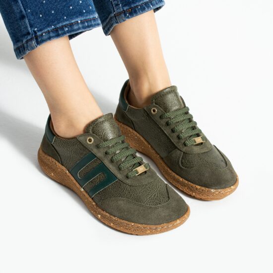 Дамски боси обувки с широка предна част - Olive