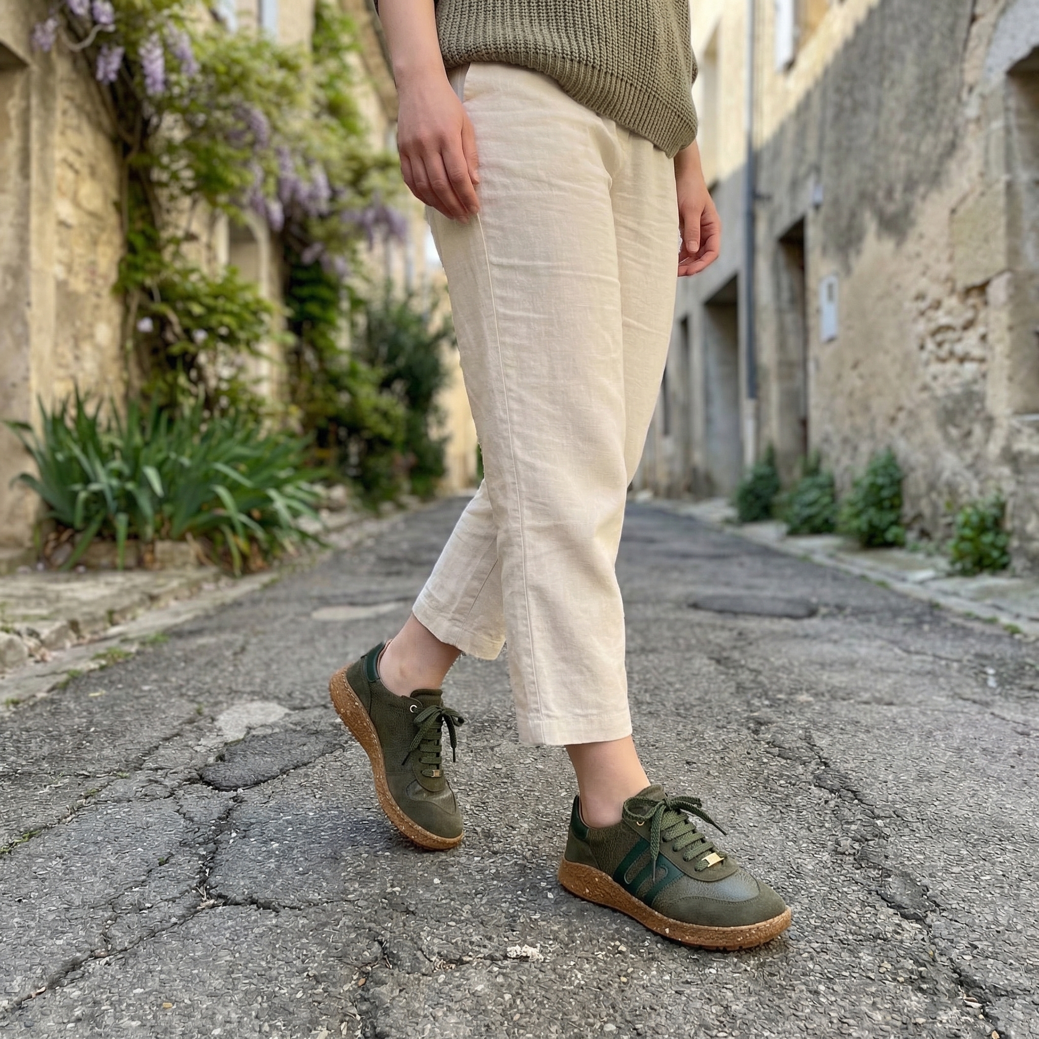 Дамски боси обувки с широка предна част – Olive Дамски кецове и сникърси 25 Дамски боси обувки с широка предна част - Olive - Image 15