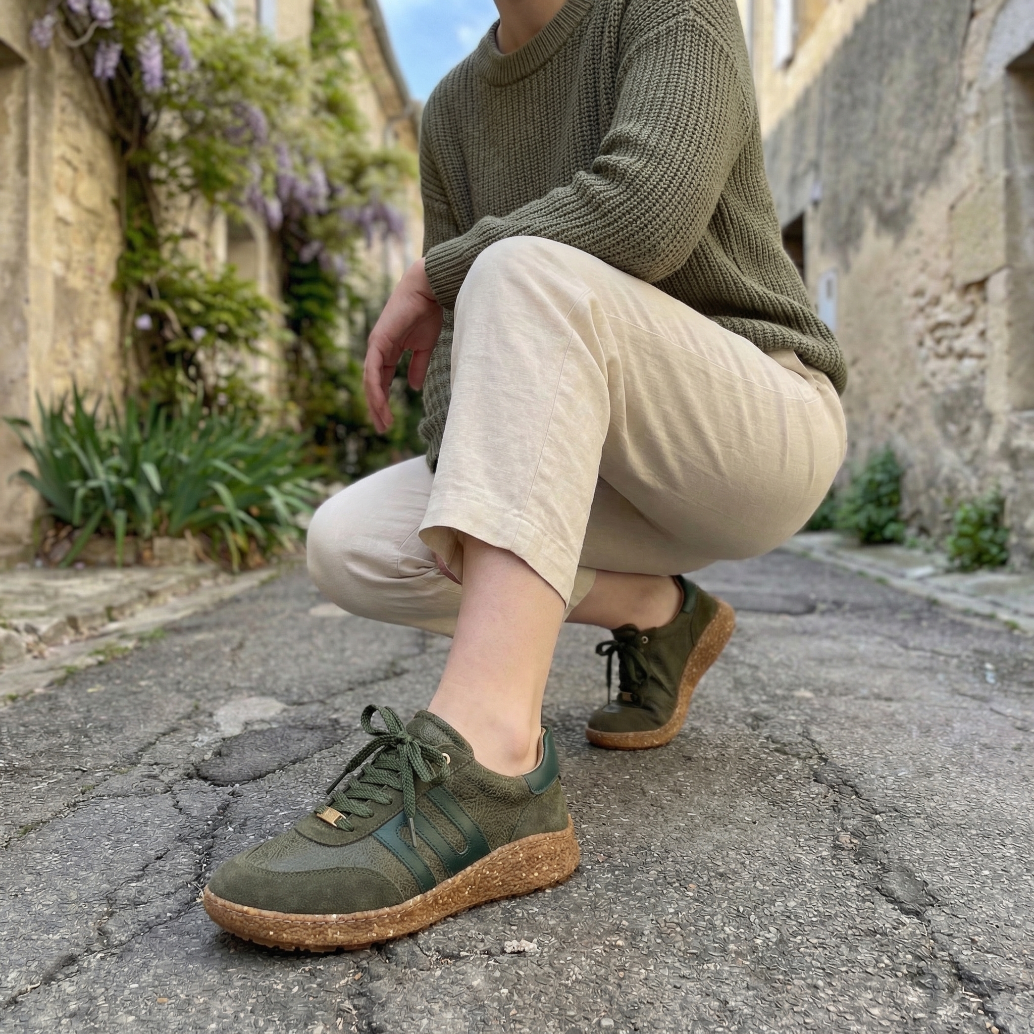 Дамски боси обувки с широка предна част – Olive Дамски кецове и сникърси 14 Дамски боси обувки с широка предна част - Olive - Image 4