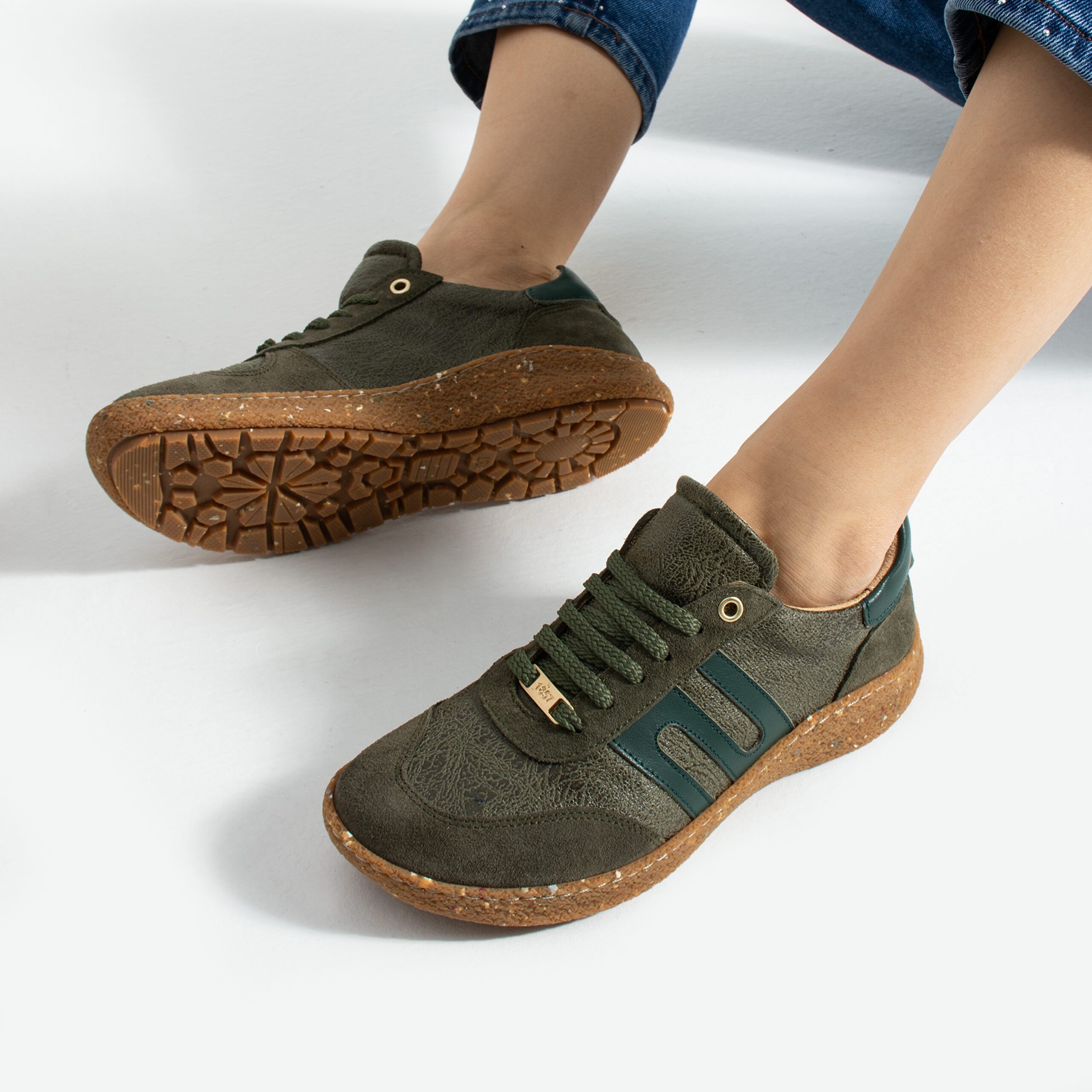 Дамски боси обувки с широка предна част – Olive Дамски кецове и сникърси 15 Дамски боси обувки с широка предна част - Olive - Image 5